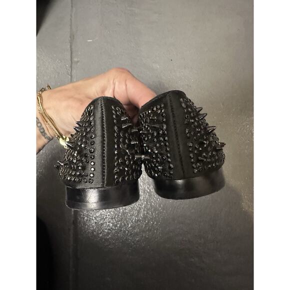 Sam Edelman spiked studded embellished black loafers size 7.5 - Picture 3 of 9